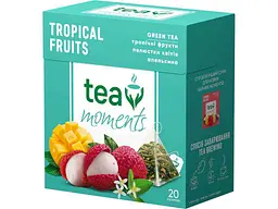 Чай пакетований зелений Tea Moments Tropical Fruits 34г (1,7) 20 пакетиків