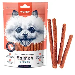 Wanpy Salmon Sticks ВАНПІ ПАЛИЧКИ З ЛОСОСЕМ лакомство для собак, 100 г