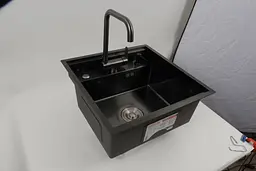 Кухонна мийка CM 50x50 прихована PVD чорна Platinum Handmade, Чорний - мініатюра 2