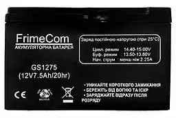 Акумуляторна батарея для ДБЖ FrimeCom AGM 12 V / 7.5 А*ч (GS1275) - мініатюра 2