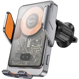 Тримач Hoco Transparent Discovery Edition wireless fast charging Car holder air outlet HW7 15W
