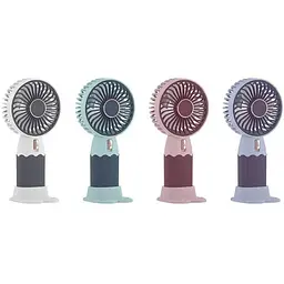 Вентилятор портативний ZB088A Mini Fan / Ручний вентилятор з акумулятором / Настільний портативний вентилятор