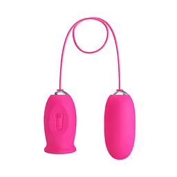 Кліторальний стимулятор з віброяйцем - Pretty Love Daisy Licking Vibrator Pink - мініатюра 5