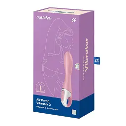Вібратор Satisfyer Air Pump Vibrator 2 Надувний для оргазму, 20.9х3.8 см рожевий - мініатюра 6