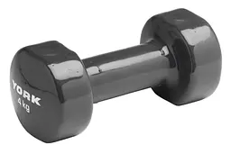 Гантелі для фітнесу вінілові круглі York Fitness 2х4кг сірий - мініатюра 2