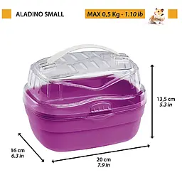 Переноска для гризунів Ferplast Aladino Small фіолетова 20x16x13.5 см 73000099 - мініатюра 2