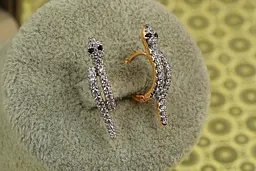 Сережки Xuping Jewelry Змії з родієм 2,5 см золотисті - мініатюра 2