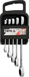 Набір ключів накидних з тріскачкою Yato 8-19 мм, 5 шт