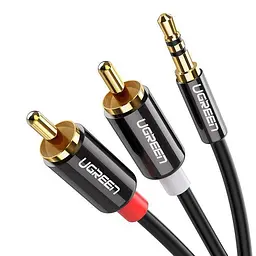 Кабель аудіо Ugreen AV116 2RCA to 3.5mm стерео розгалужувач 3 м (10590)