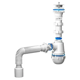 Сифон для мийки ANI Plast з гнучкою трубкою 1 1/2"х40 40х40/50 30412 - мініатюра 3