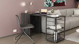 Стіл-тумба трансформер Смарт 2/2 Ferrum-decor 750x1450x600 Чорний метал ДСП Сосна Кембра 16 мм (FRD-105104) - мініатюра 17