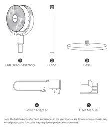 Вентилятор для підлоги розумний Xiaomi Smart Standing Air Circulation Fan (BPLDS11DM) - мініатюра 3