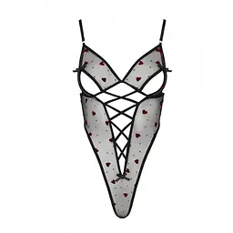Еротичний боді з малюнком Passion LOVELIA BODY XXL/XXXL, black - мініатюра 5