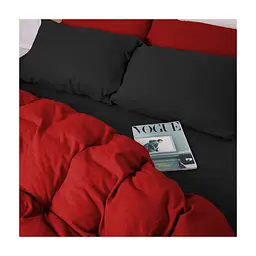 Постільна білизна MirSon 002-009 Black/Red Фланель 2x143x210 Сімейний (2200009656569) - мініатюра 5