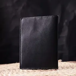 Красива шкіряна обкладинка на паспорт Карта Grande Pelle 16773 чорна - мініатюра 8