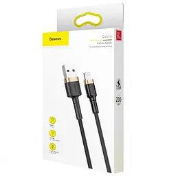 Кабель Baseus Cafule Lightning 1.5A (2m) gray/black (CALKLF-CG1) - мініатюра 3