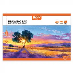Альбом для малювання Yes Orange Line А4 28 аркушів скоба з перфорацією 4 шт. (130617) - мініатюра 2