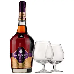 Коньяк Courvoisier VSOP, 40%, 0,7 л + 2 келихи - мініатюра 3