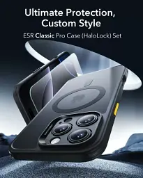 Прозорий чохол із захистом на камеру + захисне скло ESR Classic Hybrid Case (HaloLock) Set Clear для iPhone 16 Pro (1A7780204) - мініатюра 2