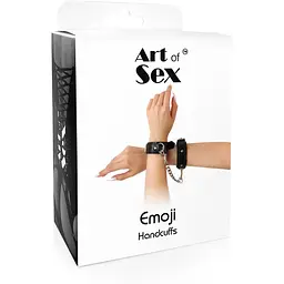 Наручники із екошкіри Art of Sex - Handcuffs Emoji - мініатюра 5