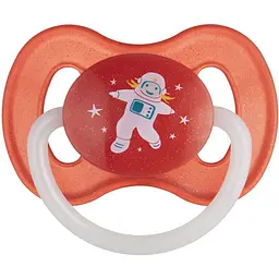 Пустушка Canpol babies Space латексна кругла  0-6 міс. червона (23/221_red_new)