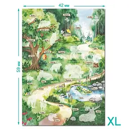 Учебный постер с наклейками «Жители леса» XL - миниатюра 3