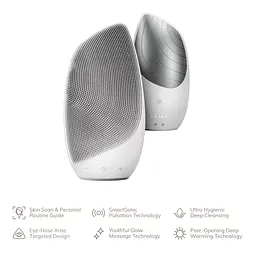 Електронна звукова термощітка для обличчя GESKE Sonic Thermo Facial Brush 6 в 1 біла - мініатюра 3