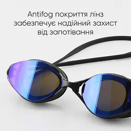 Окуляри для плавання Renvo Gulis Уні Anti-fog Чорний OSFM (2SG130-0106) - мініатюра 6