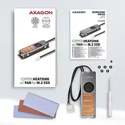 Радіатор з вентилятором для накопичувачів AXAGON CLR-M2FAN heatsink for M.2 SSD - мініатюра 8