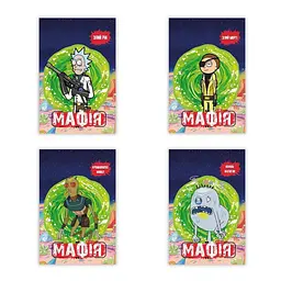 Настільна гра FlixPlay Мафія Рік та Морті 16 карт персонажів (PLR-0037) - мініатюра 4