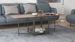 Стіл журнальний трансформер Куб Комбо Ferrum-decor 540x532x500 Чорний метал ДСП Дуб Сонома Трюфель 16 мм (FRD-105154)