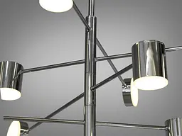 Інноваційна новинка LED люстра в офіс, 40W, хром - мініатюра 4