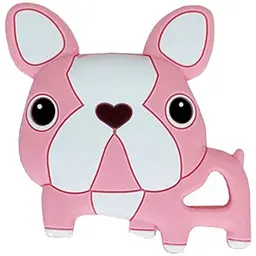 Силіконовий прорізувач "Бульдожка" MGZ-0414(Pink) рожевий, 8х1х8 см