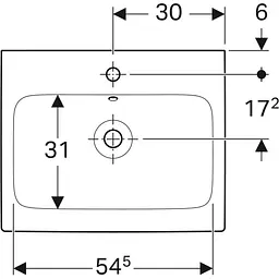 Раковина Geberit iCon 60x49 124060000, Білий - мініатюра 4