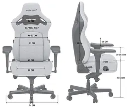 Ігрове крісло Anda Seat Kaiser 4 Dark Gray Fabric Size L (AD12YDDC-L-20-GB-CF) - мініатюра 7