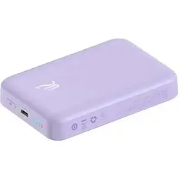 Портативний зарядний пристрій Baseus Magnetic Mini OS 20W 10000 mAh (PPCX110105) фіолетовий - мініатюра 5