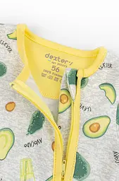 Чоловічок для немовлят на блискавці Avocado футер з начосом - мініатюра 5