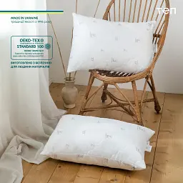 Подушка ТЕП Природа Membrana Print Pure Wool 50х70 см біла (3-00466_00000) - мініатюра 10