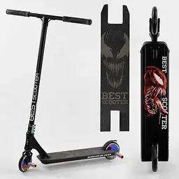 Самокат трюковий Best Scooter 69х12.5х93 см Чорний 000231438 - мініатюра 2