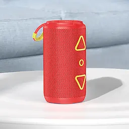 Портативна bluetooth колонка Borofone BR37 TWS з LED підсвічуванням червоний - мініатюра 3