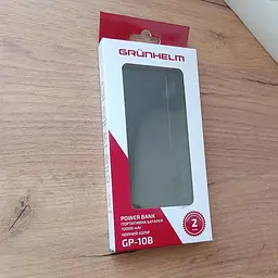 Портативна батарея Grunhelm GP-10B Power Bank 10.000 mAh чорна (137520) - мініатюра 4