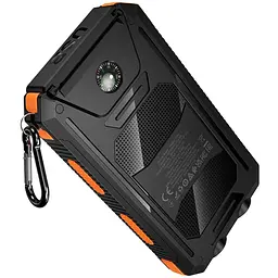 Портативний ЗП Power Bank Hoco J164 Platinum solar 10.5W with lighting 8000 mAh Black - мініатюра 7