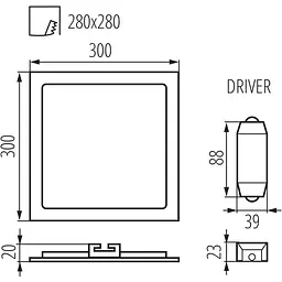 Світильник down-light Kanlux Katro V2LED 24W-NW-W (28945) - мініатюра 5