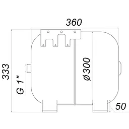 Гідроакумулятор з фіксованою мембраною 24л Zilmet Hydro-Pro 10bar (11A0002434) - мініатюра 6
