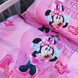 Дитячий комплект постільної білизни MirSon Бязь Kids Time 17-0703 Hello Minnie 110 x 140 см рожевий (2200010500035) - мініатюра 6