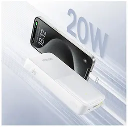 УМБ Baseus Bipow 2 20000mAh QC+PD 20W White (P10077101213-01) - мініатюра 4
