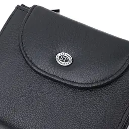 Зручний жіночий гаманець із монетницею із натуральної шкіри ST Leather 22711 чорний - мініатюра 9