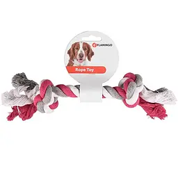 Flamingo Cotton Bone 2 Knots фламинго канатна кістка іграшка для собак 2 вузли xxl 0.66 кг 43х4.5 см