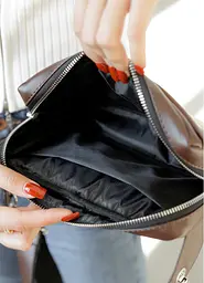 Жіноча сумка бананка бананка Sambag HARVI шоколадна 24 × 16 × 6 см (88213020) - мініатюра 8