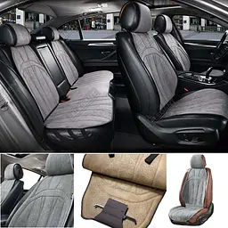 Накидки для передніх сидінь Алькантара Elegant ANCONA Grey Передні 2 шт (700 803) - мініатюра 4